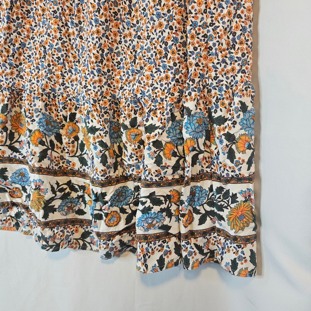 Zesica Floral Maxi Skirt Medium Multicolor Boho Cottagecore Prairie Hippie earth - Picture 2 of 10